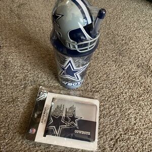 NFL Blue and Silver Helmet Tumbler with wallet